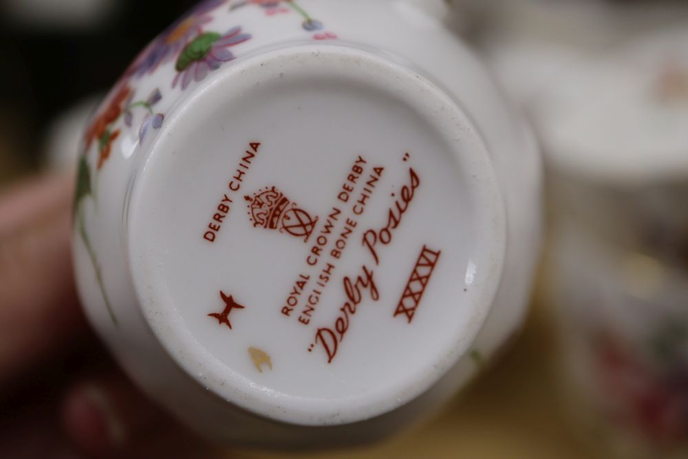 A Royal Crown Derby Posies part tea service and other Royal Crown Derby teaware